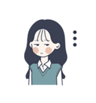 かわいい女の子。韓国語4 日本語なしVer.（個別スタンプ：36）