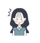 かわいい女の子。韓国語4 日本語なしVer.（個別スタンプ：38）