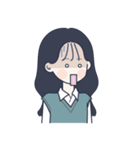 かわいい女の子。韓国語4 日本語なしVer.（個別スタンプ：39）