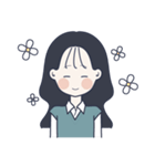 かわいい女の子。韓国語4 日本語なしVer.（個別スタンプ：40）