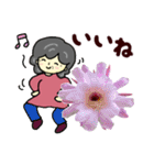 おばあちゃんの笑顔（花）（個別スタンプ：16）