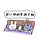 灰色キャットとうさぎちゃん2（個別スタンプ：40）