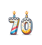 バースデーキャンドル（40〜79）修正版（個別スタンプ：31）