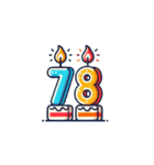 バースデーキャンドル（40〜79）修正版（個別スタンプ：39）