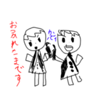 これが7歳が書く絵だ…！字だ…！(愛娘作)（個別スタンプ：7）