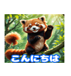 毎日使えるレッサーパンダの挨拶スタンプ2（個別スタンプ：2）