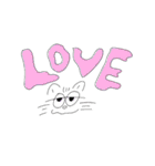 ゆる猫さん〜ニャンコの気持ちスタンプ（個別スタンプ：1）