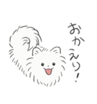 陽気なポメラニアン ホワイト（個別スタンプ：18）