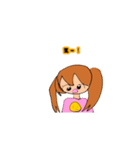 ほのぼのした女の子のスタンプです。（個別スタンプ：3）