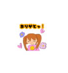 ほのぼのした女の子のスタンプです。（個別スタンプ：6）