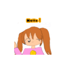 ほのぼのした女の子のスタンプです。（個別スタンプ：7）