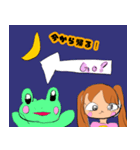 ほのぼのした女の子のスタンプです。（個別スタンプ：13）