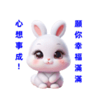 超かわいいうさぎの日常表現、挨拶、祝福（個別スタンプ：40）