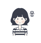 かわいい女の子。韓国語5 日本語なしVer.（個別スタンプ：4）