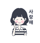 かわいい女の子。韓国語5 日本語なしVer.（個別スタンプ：14）