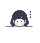 かわいい女の子。韓国語5 日本語なしVer.（個別スタンプ：32）