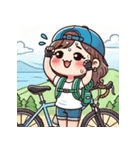 自転車旅女子（個別スタンプ：3）