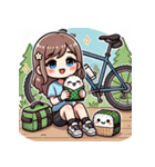 自転車旅女子（個別スタンプ：5）