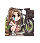 自転車旅女子（個別スタンプ：7）