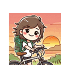 自転車旅女子（個別スタンプ：8）