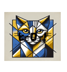 有名そうなキュビズム猫（個別スタンプ：5）