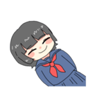 セーラー服の子、女の子（個別スタンプ：2）