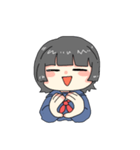 セーラー服の子、女の子（個別スタンプ：5）