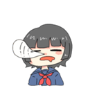 セーラー服の子、女の子（個別スタンプ：7）
