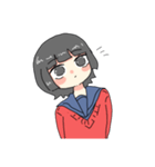 セーラー服の子、女の子（個別スタンプ：13）
