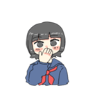 セーラー服の子、女の子（個別スタンプ：15）