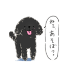 犬の気持ち♡トイプー・ブラック（個別スタンプ：12）