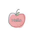 ふんわりイラスト英語文字（個別スタンプ：1）