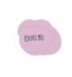 ふんわりイラスト英語文字（個別スタンプ：9）