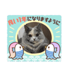 Merry＆Honeyスタンプ①猫 サイベリアン（個別スタンプ：40）