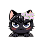 気まぐれ黒猫スタンプ（個別スタンプ：6）