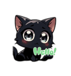 気まぐれ黒猫スタンプ（個別スタンプ：16）