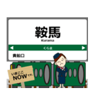 京都 鞍馬線・叡山本線の駅名 シンプル敬語（個別スタンプ：15）