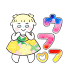 ハワイの女の子♡デカ文字（個別スタンプ：15）