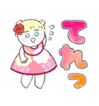 ハワイの女の子♡デカ文字（個別スタンプ：17）