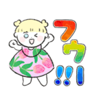 ハワイの女の子♡デカ文字（個別スタンプ：20）