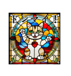 ステンドグラス風 猫スタンプ（AI）（個別スタンプ：28）