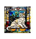 ステンドグラス風 猫スタンプ（AI）（個別スタンプ：33）