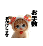 Cute Cats かわいい猫たち【挨拶 敬語】（個別スタンプ：13）