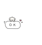 省スペース＊犬のもこまるの吹き出し挨拶（個別スタンプ：12）
