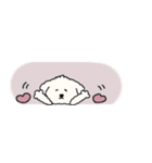 省スペース＊犬のもこまるの吹き出し挨拶（個別スタンプ：17）