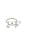 省スペース＊犬のもこまるの吹き出し挨拶（個別スタンプ：34）