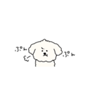 省スペース＊犬のもこまるの吹き出し挨拶（個別スタンプ：35）
