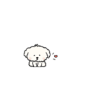 省スペース＊犬のもこまるの吹き出し挨拶（個別スタンプ：36）