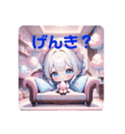 ふわふわなお部屋とかわいい女の子♡（個別スタンプ：2）