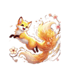 くるんっと変身！春色キツネ（個別スタンプ：1）
